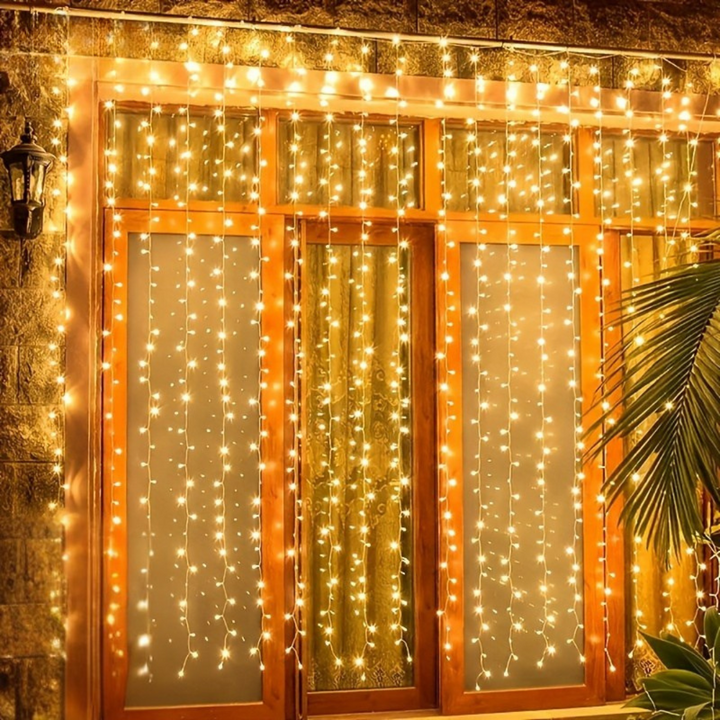 Fairy Lights Curtain Varm Hvit LED USB Sett Luvikno