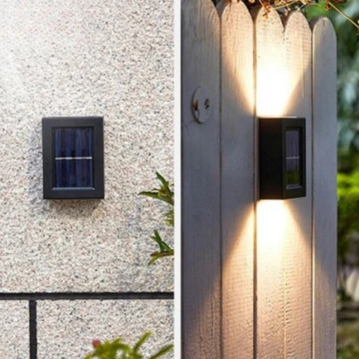 Solcellevegglamper Utendørs Vanntett LED-lampe Luvikno