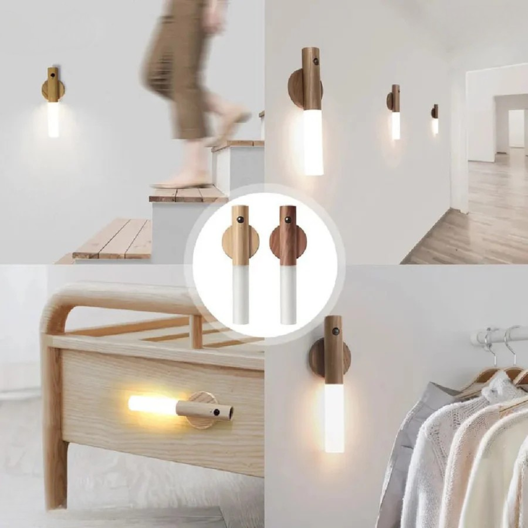 Vegglampe Treoppladbar Bevegelsessensor Lampe Luvikno