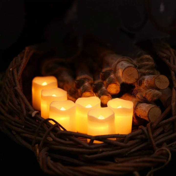 LED Lys Varme Hvit Flameless Plast Sett Luvikno
