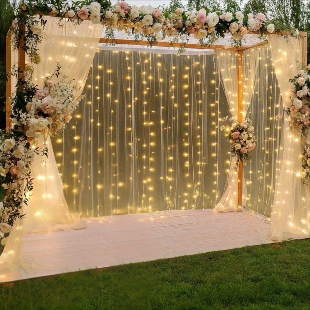Fairy Lights Curtain Varm Hvit LED USB Sett Luvikno