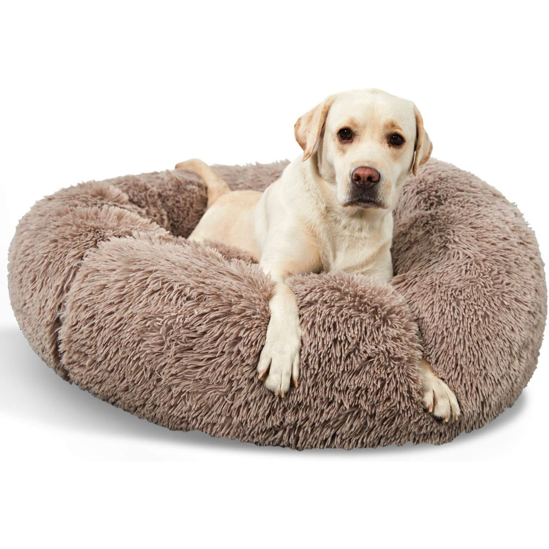 Ortopedisk Plysj Donut Hundeseng Luvikno