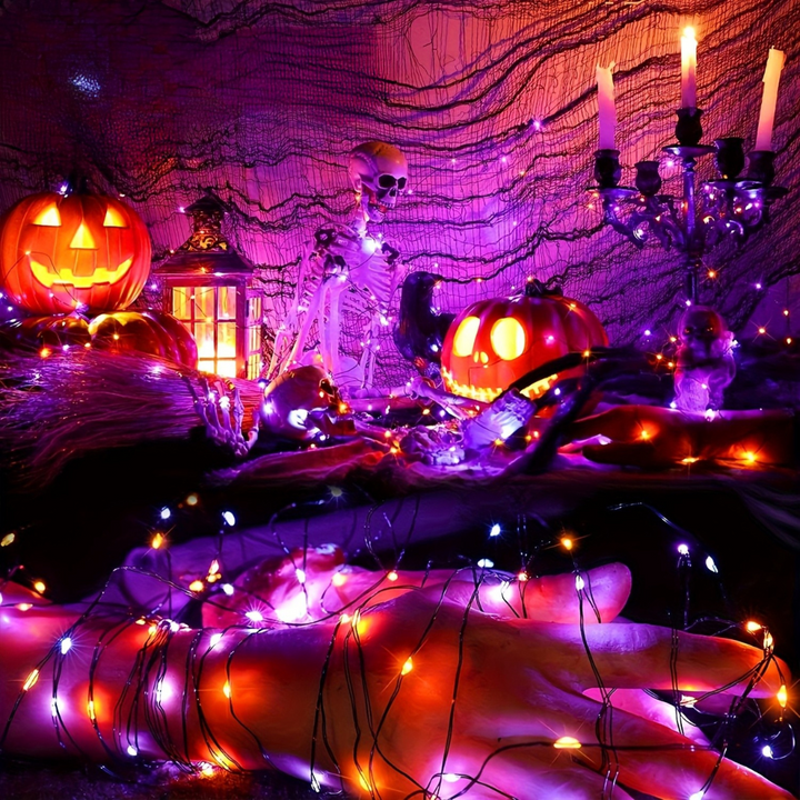 Fairy Lights Solar Utendørs Halloween Lyskjede Luvikno