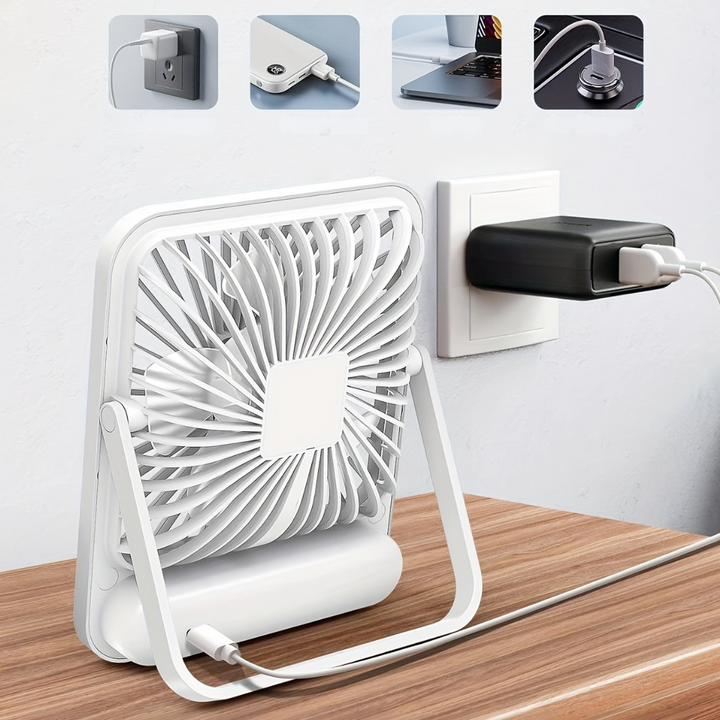 Bærbar USB-oppladbar bordkjølevifte | Luvikno