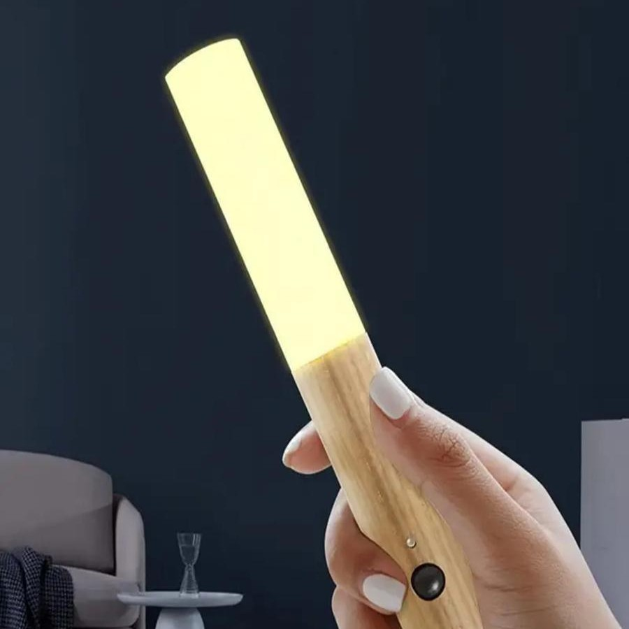 Vegglampe LED Bevegelsessensor Trelampe Luvikno