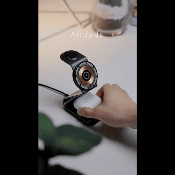 Chargy Pro - Stilfull Magnetisk Trådløs 3-i-1 Lader Luvikno