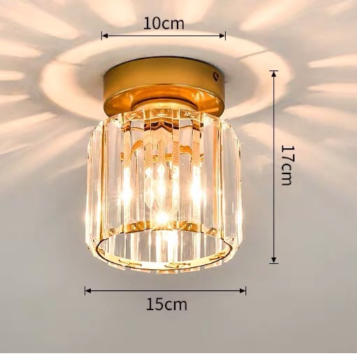 Taklampe Krystall Flush Mount Moderne Armatur Luvikno