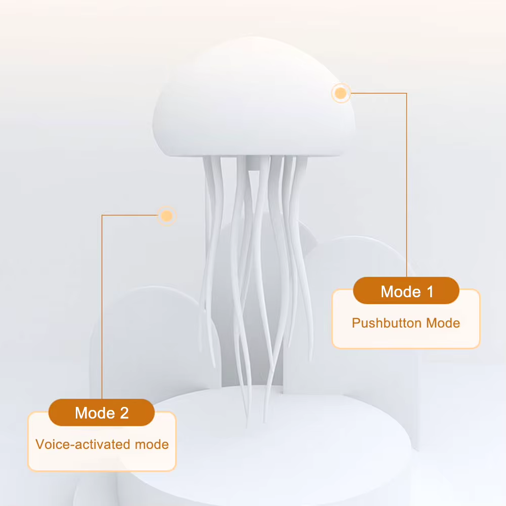Jellyfish RGB Stemmegjenkjennings Anheng Nattlampe | Luvikno