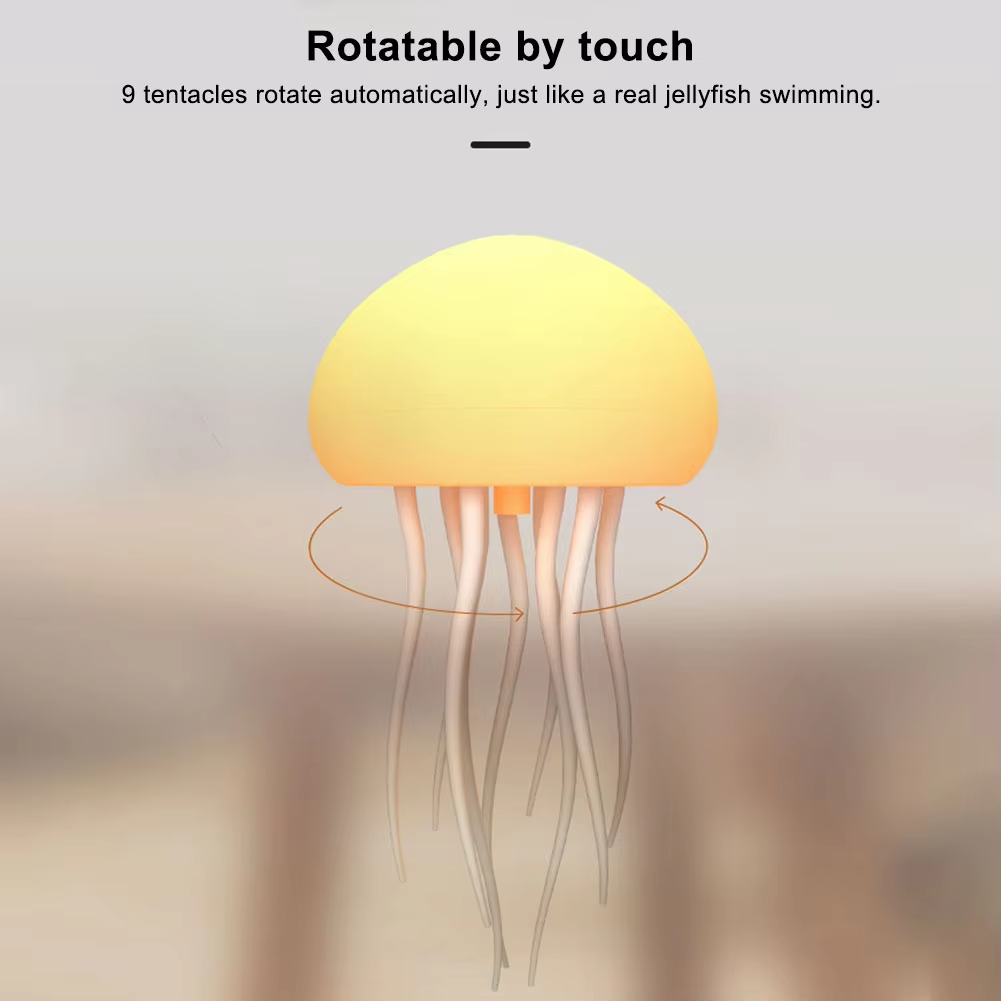 Jellyfish RGB Stemmegjenkjennings Anheng Nattlampe | Luvikno