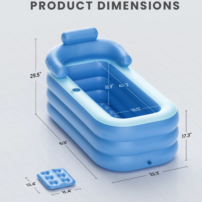 Portable Inflatable Spa Avslappende Full Badekar | Luvikno