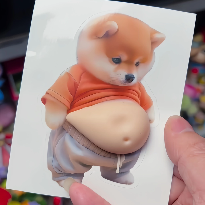 Chubby Shiba Silikon Klistremerke Beskytter | Luvikno