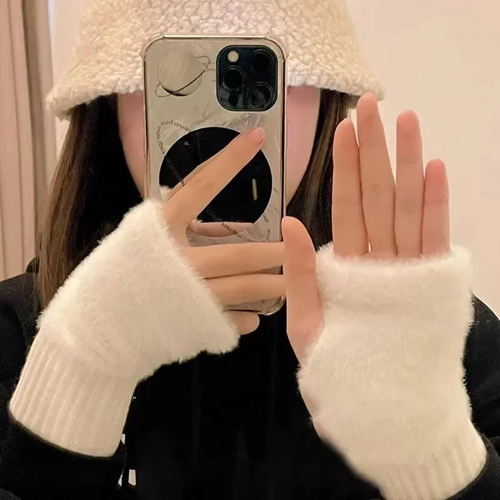 Unisex Fleece Fingerless Gloves – Varme, Myke og Funksjonelle | Luvikno