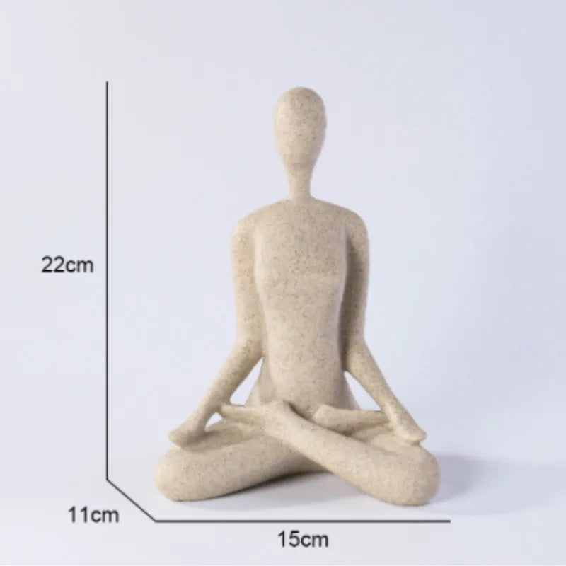 Luvikno | ZenJoy Kvinnelig i Yoga Statue – Moderne Innendørs Dekorasjon Laget av Harpiks