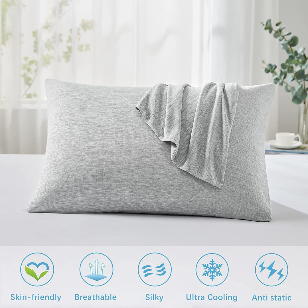Revolusjonerende Grå Kjølepillowcase Sett av 2 – Pro Q-Max 0.4 | Luvikno