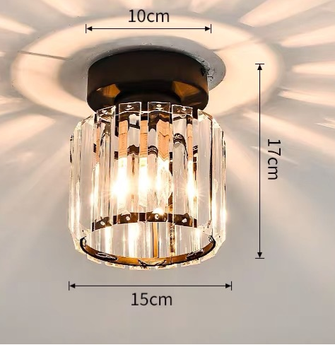 Taklampe Krystall Flush Mount Moderne Armatur Luvikno