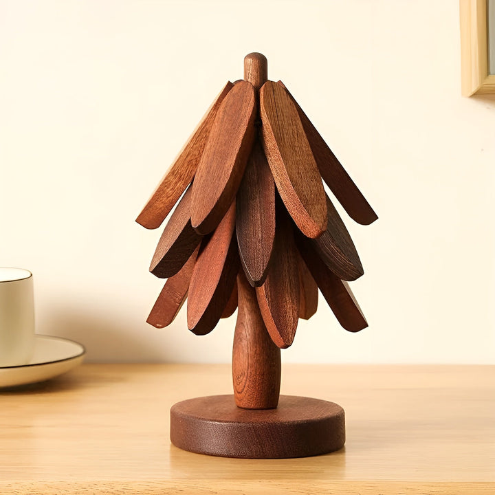 Juletrær coasters foldbare – Dekorative & Praktiske | Ideell for drikke & ferier | Luvikno