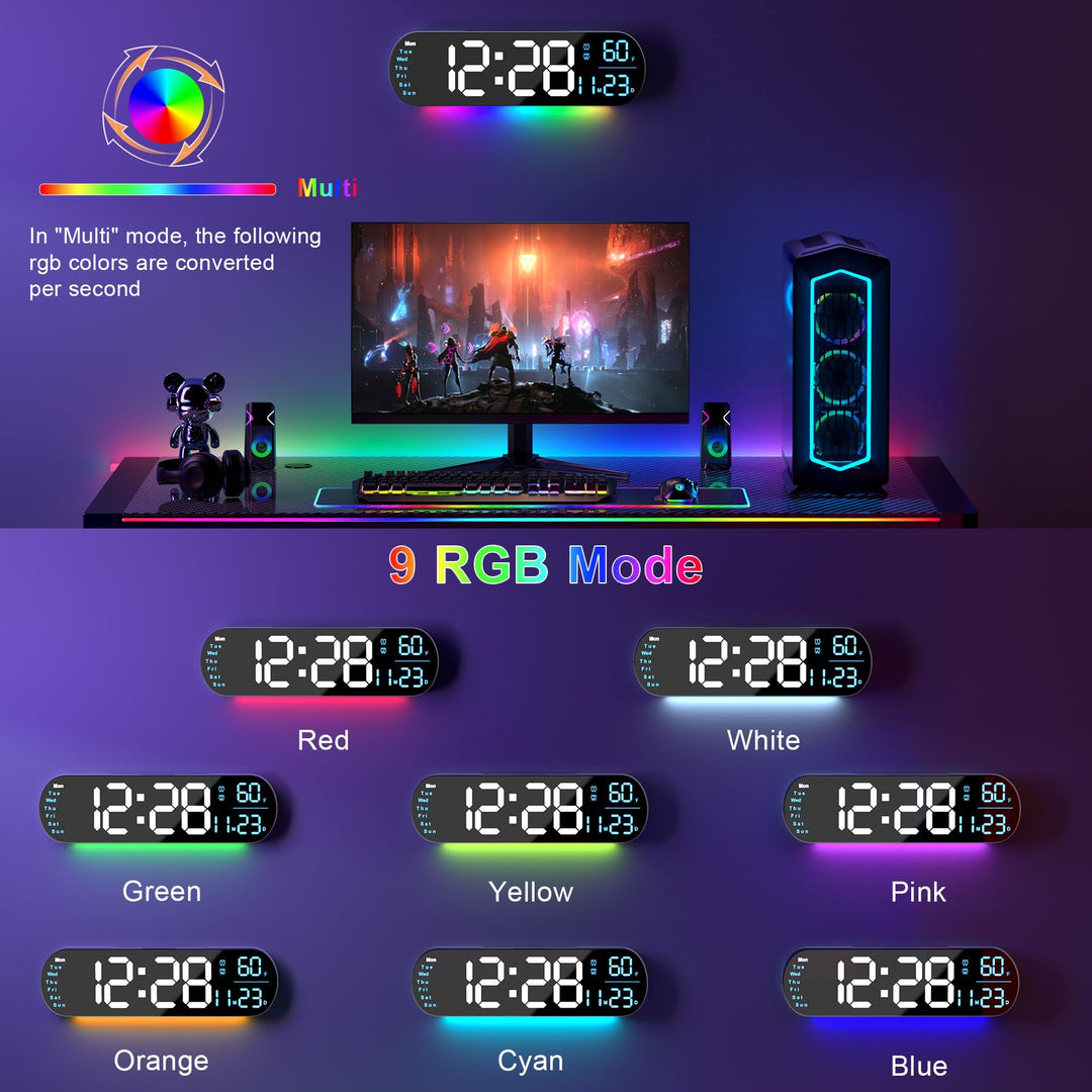 Multi Functional LED Display Clock | Luvikno