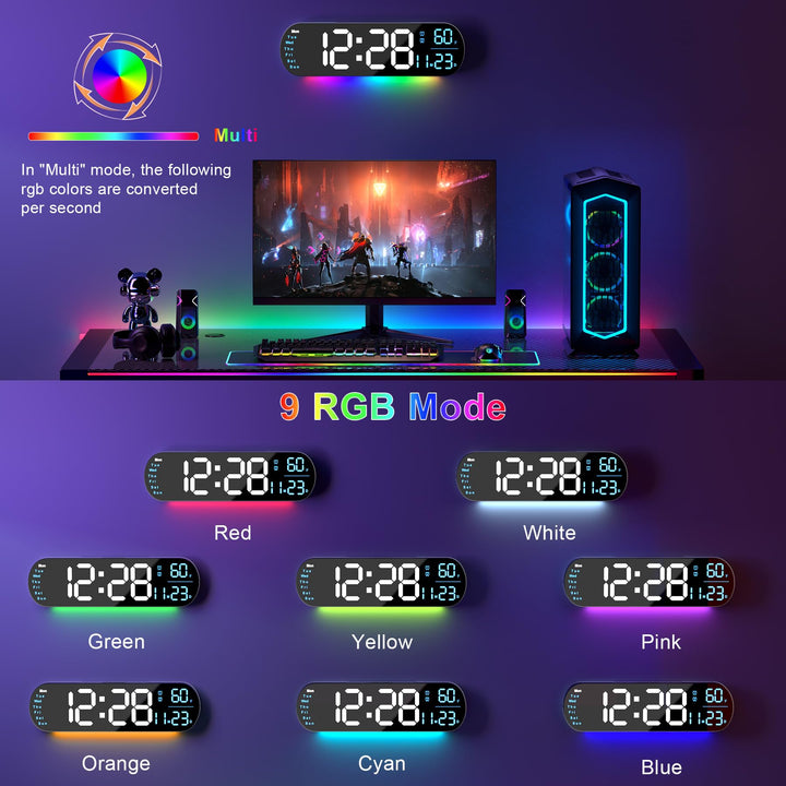 Multi Functional LED Display Clock | Luvikno