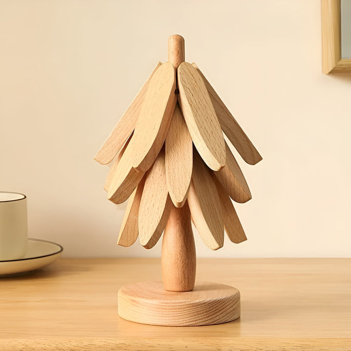 Juletrær coasters foldbare – Dekorative & Praktiske | Ideell for drikke & ferier | Luvikno