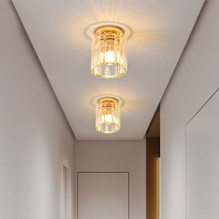 Taklampe Krystall Flush Mount Moderne Armatur Luvikno