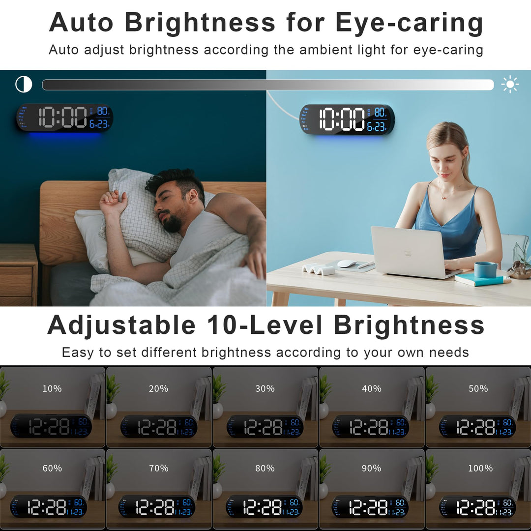Multi Functional LED Display Clock | Luvikno