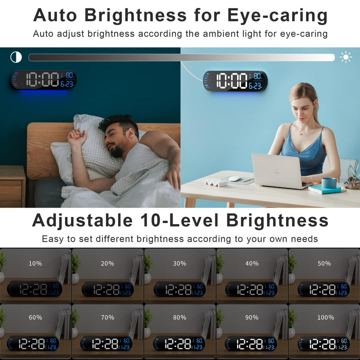 Multi Functional LED Display Clock | Luvikno
