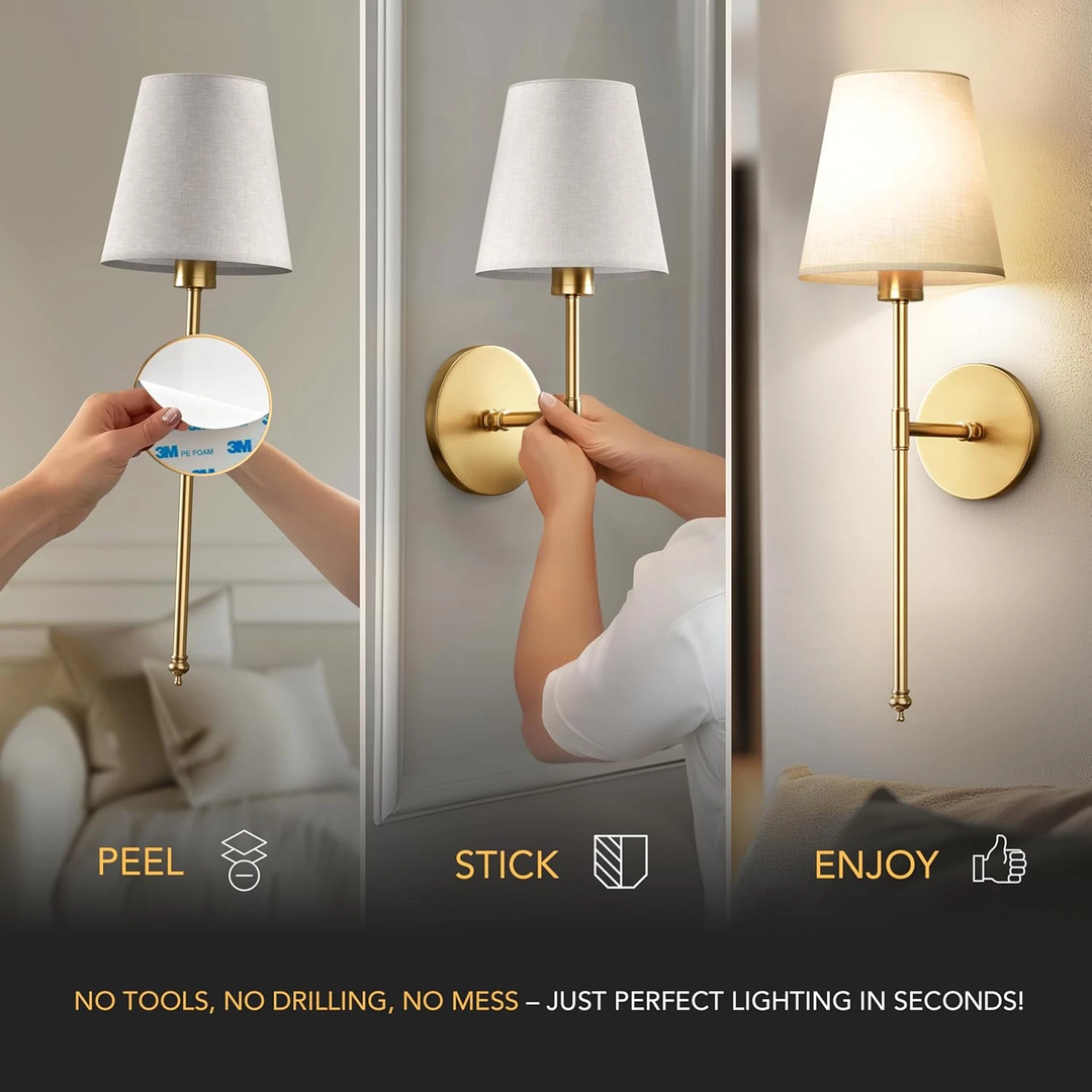 Trådløs vegglampe Luvikno