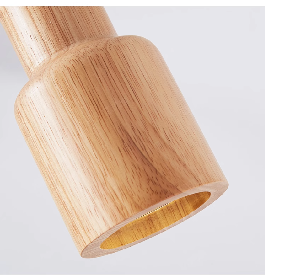Skandinavisk Tre Pendellampe – Minimalistisk Design for Stue og Soverom | Naturlig Trelook | Luvikno