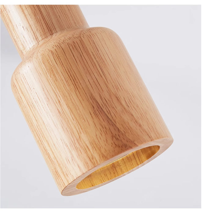 Skandinavisk Tre Pendellampe – Minimalistisk Design for Stue og Soverom | Naturlig Trelook | Luvikno