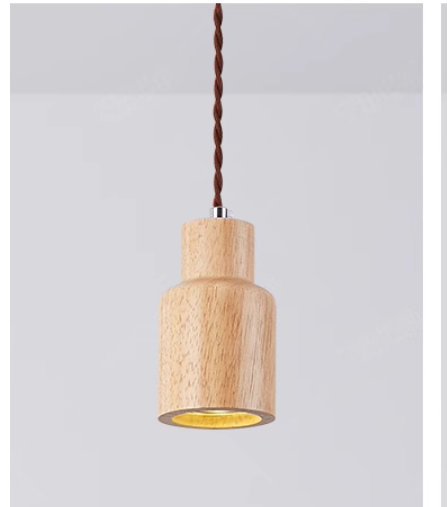 Skandinavisk Tre Pendellampe – Minimalistisk Design for Stue og Soverom | Naturlig Trelook | Luvikno