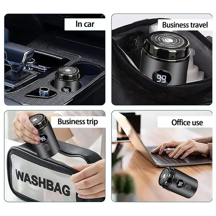 Luvikno | TrimTech Pocket Shaver | Kompakt og kraftig elektrisk barbermaskin for glatt hud på farten