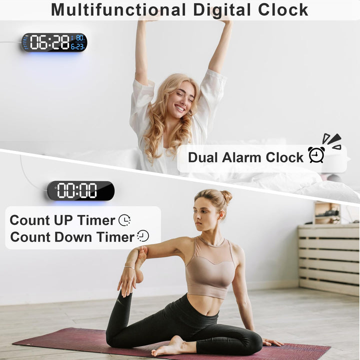 Multi Functional LED Display Clock | Luvikno