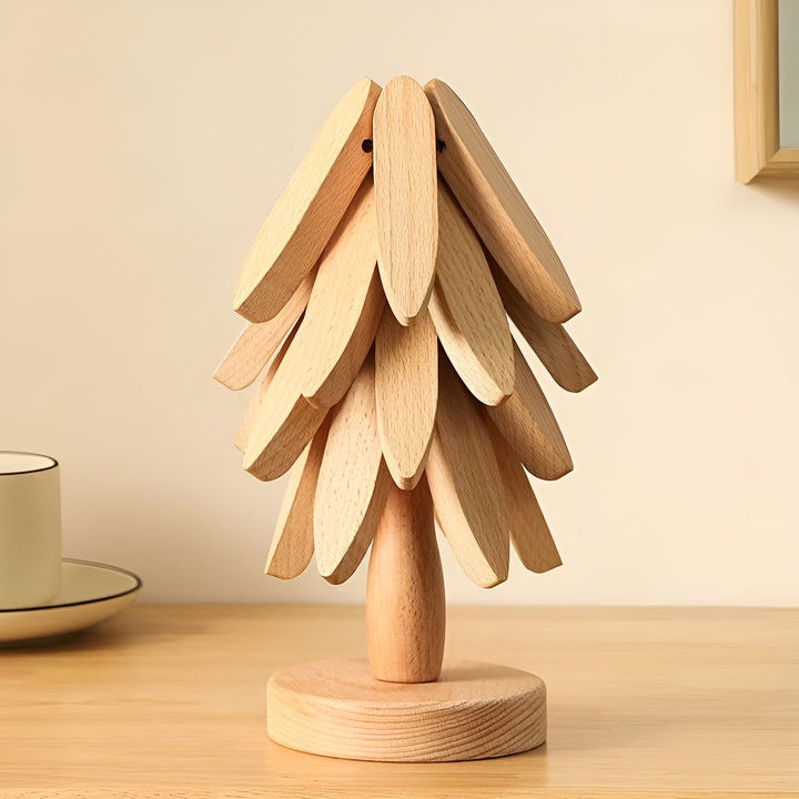 Juletrær coasters foldbare – Dekorative & Praktiske | Ideell for drikke & ferier | Luvikno