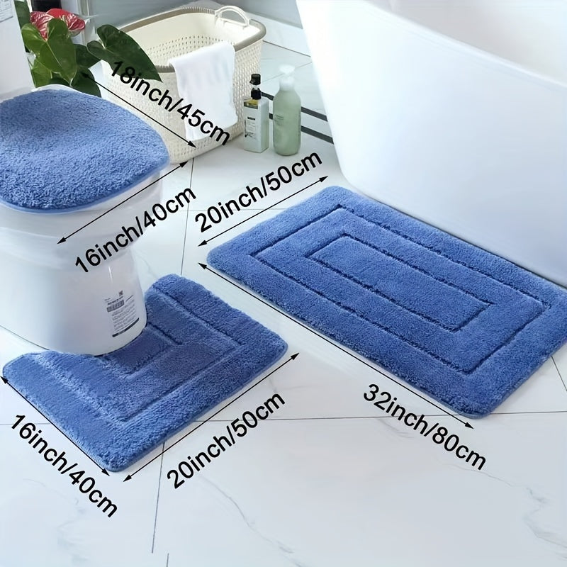 Luvikno | SoftStep Luxe Baderomsmatte Sett – Antiskli, Hurtigtørkende og Vaskbar