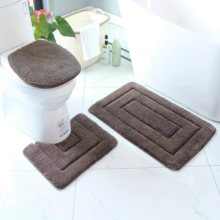 Luvikno | SoftStep Luxe Baderomsmatte Sett – Antiskli, Hurtigtørkende og Vaskbar