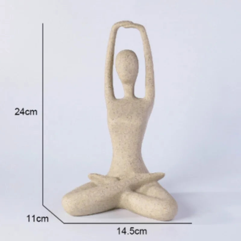 ZenJoy Kvinne i Yoga Figur – Moderne Interiørdekorasjon laget av Resin | Luvikno