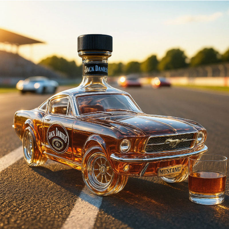 Luvikno | Mustang Bil Formet Whiskey Karaffel for Hjemmebaren