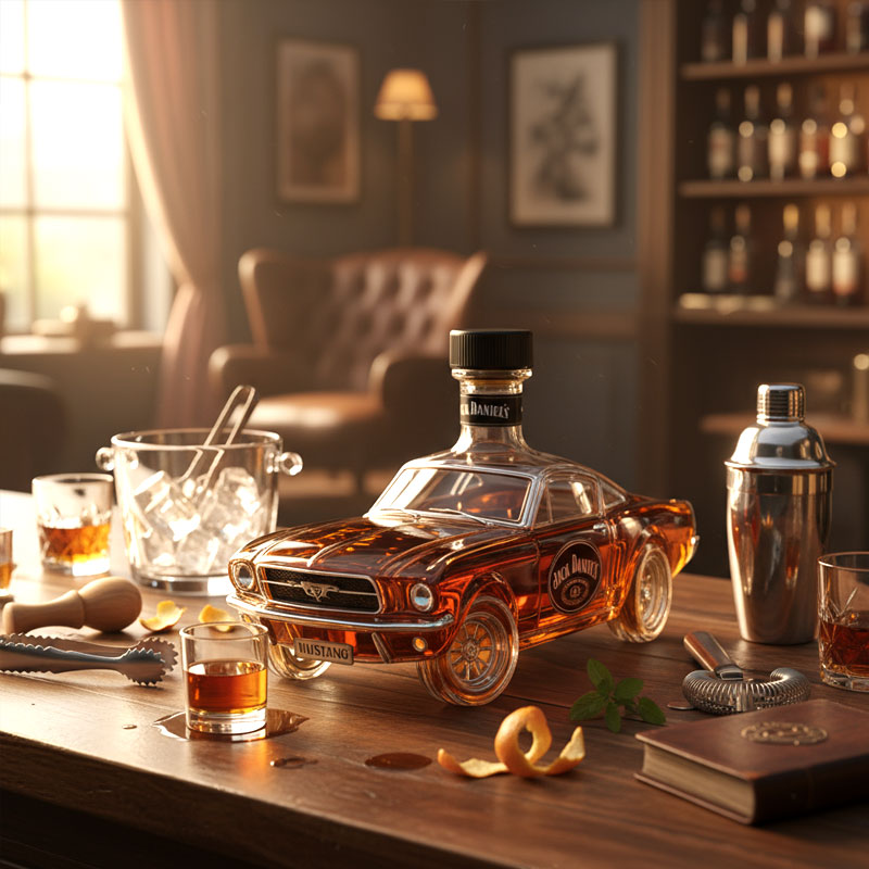 Luvikno | Mustang Bil Formet Whiskey Karaffel for Hjemmebaren