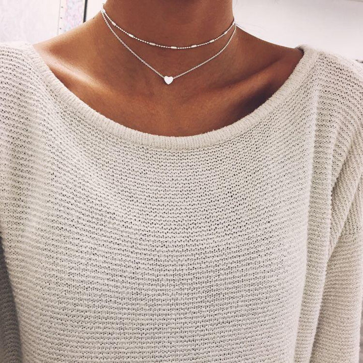 Simple Heart Choker | Luvikno
