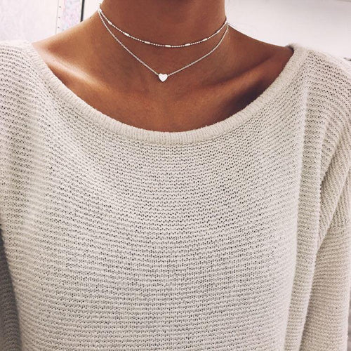 Simple Heart Choker | Luvikno