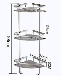 3 Tier Aluminium Bad Krokhylla – Sølv Luvikno