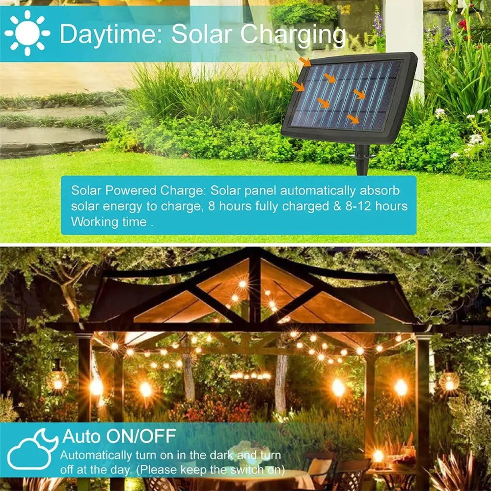 Luvikno | LED Sollys Lyskede Deluxe - Skap den perfekte atmosfæren i hagen din!