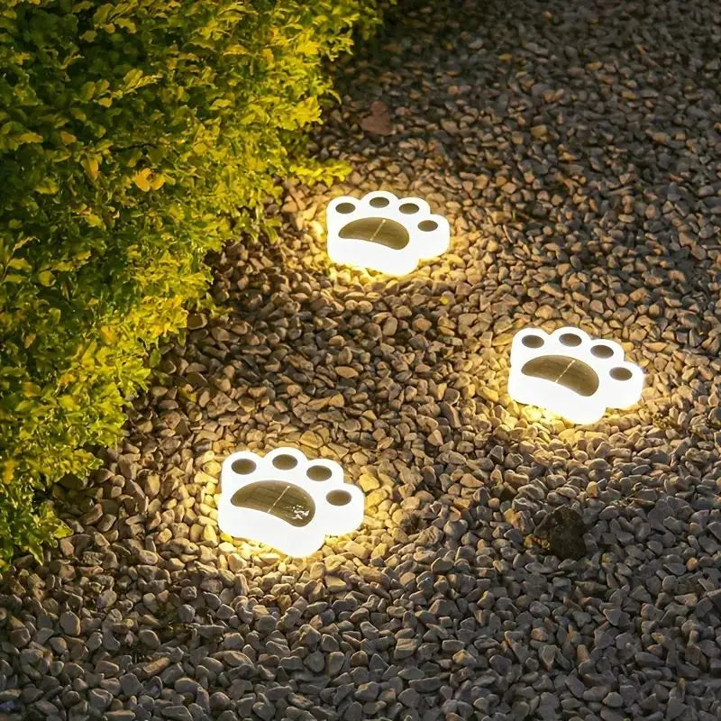 Trådløs Solcelle Poteavtrykk Hagebelysning - PawsGlow | Luvikno