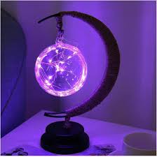 Bordlampe LED Måneskinn for Soverom Luvikno