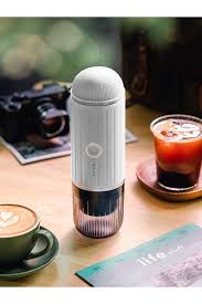 Selvoppvarmende bærbar elektrisk espressemaskin med USB-C-lader for malt kaffe og NS-kapsler Luvikno