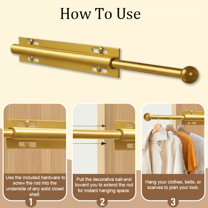 LuxHanger Valet Stang System for Garderoben | Luvikno