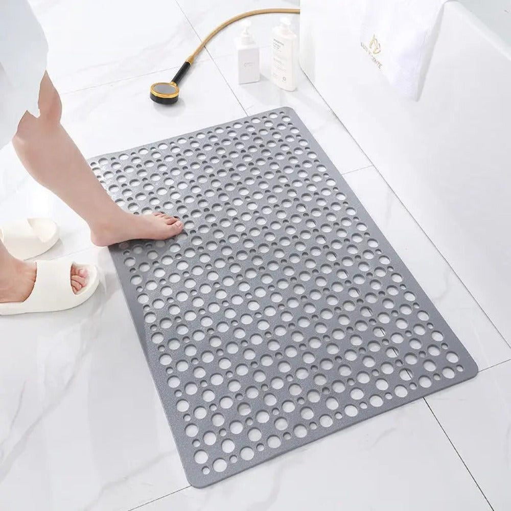 AquaGuard Antiskli Gummimatte – Hygienisk Badmatte med Sugekopper og Hurtig-Tørkende Design | Luvikno