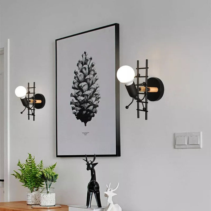 Mini Man Robot Art Vegglampe | Luvikno