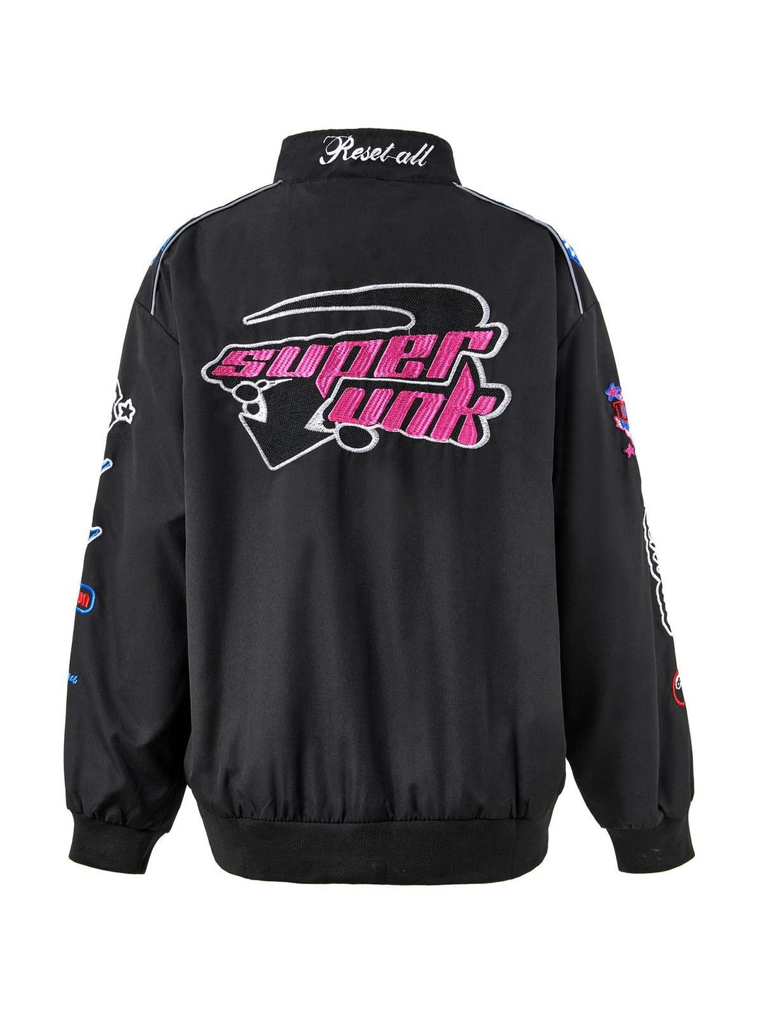 Luvik | Vintage Moottoripyörä Bomber-takki, jossa on Kirjonta