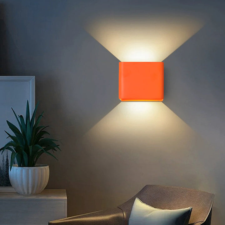 Moderne Firkantet Vegglampe Innendørs - Vegglampe for Oppholdsrom | Luvikno